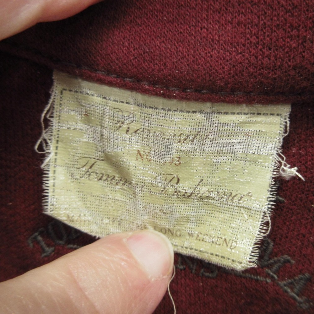 Tommy Bahama Jeans Sweater Mens Medium Red Quarter Zip Pullover 124-TD2786 - Picture 5 of 12